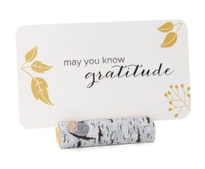 May You Know Joy Card in Birch Bark Card Stand
