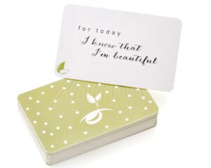 Seeds Of Intention Card Deck with I Know That I'm Beautiful Card Pulled